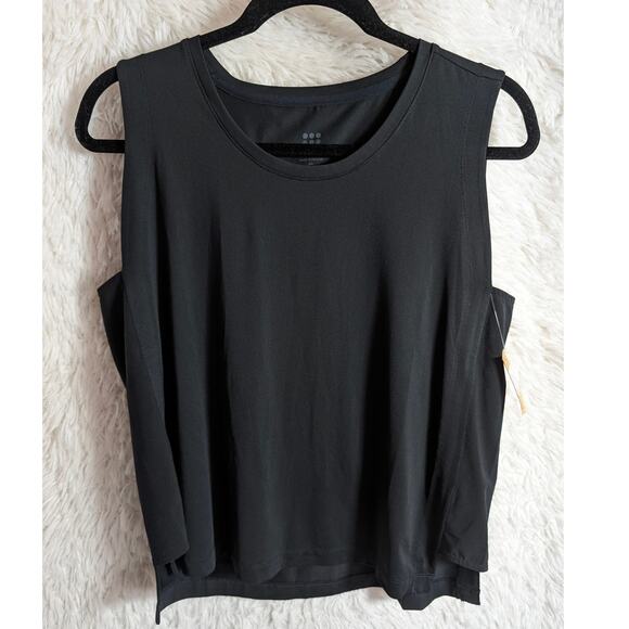 NWT Title Nine Poly Silk Tank Women's Small Black Stretch Workout Gym - Picture 1 of 6